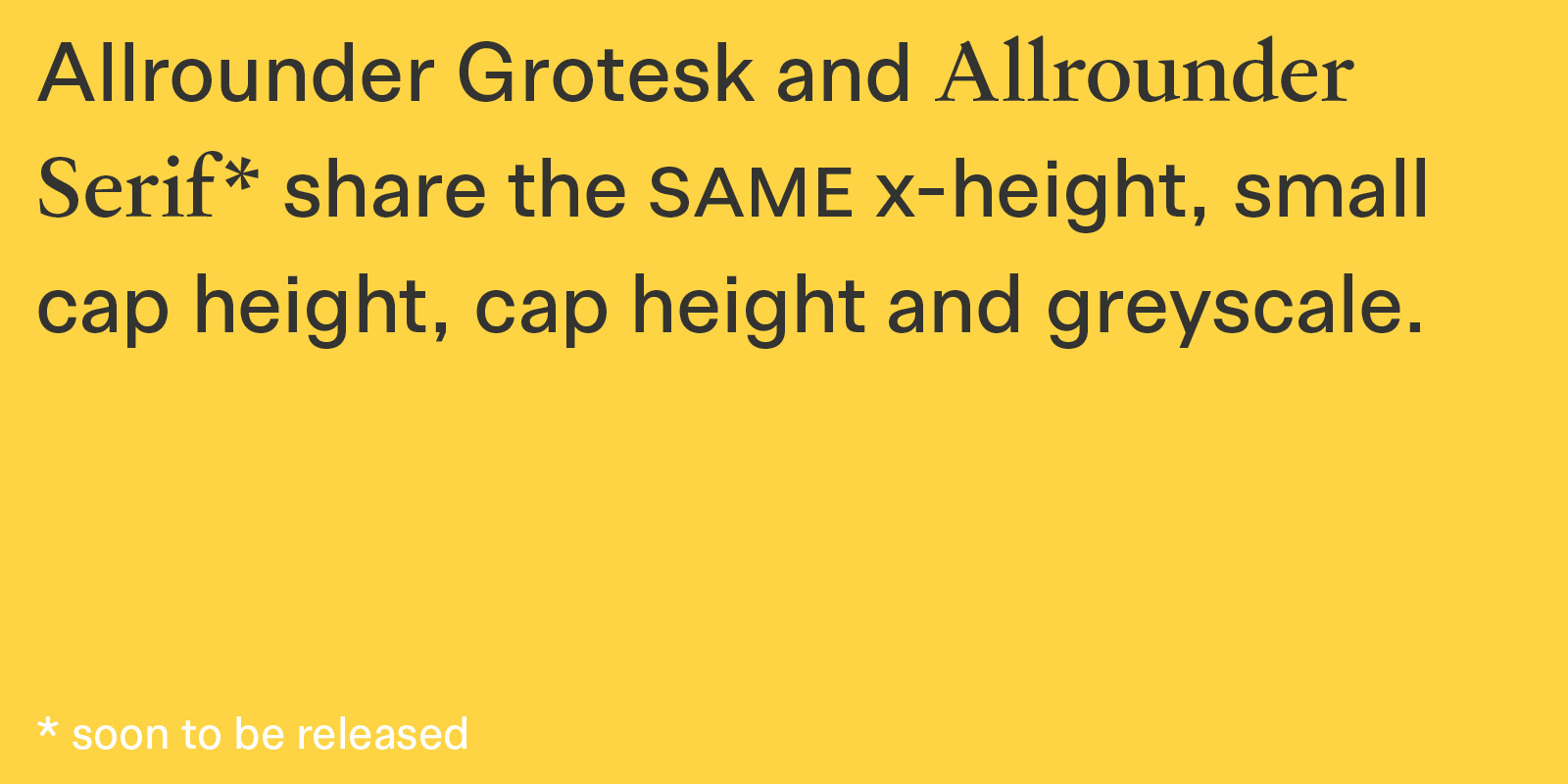 Allrounder Grotesk Type Design