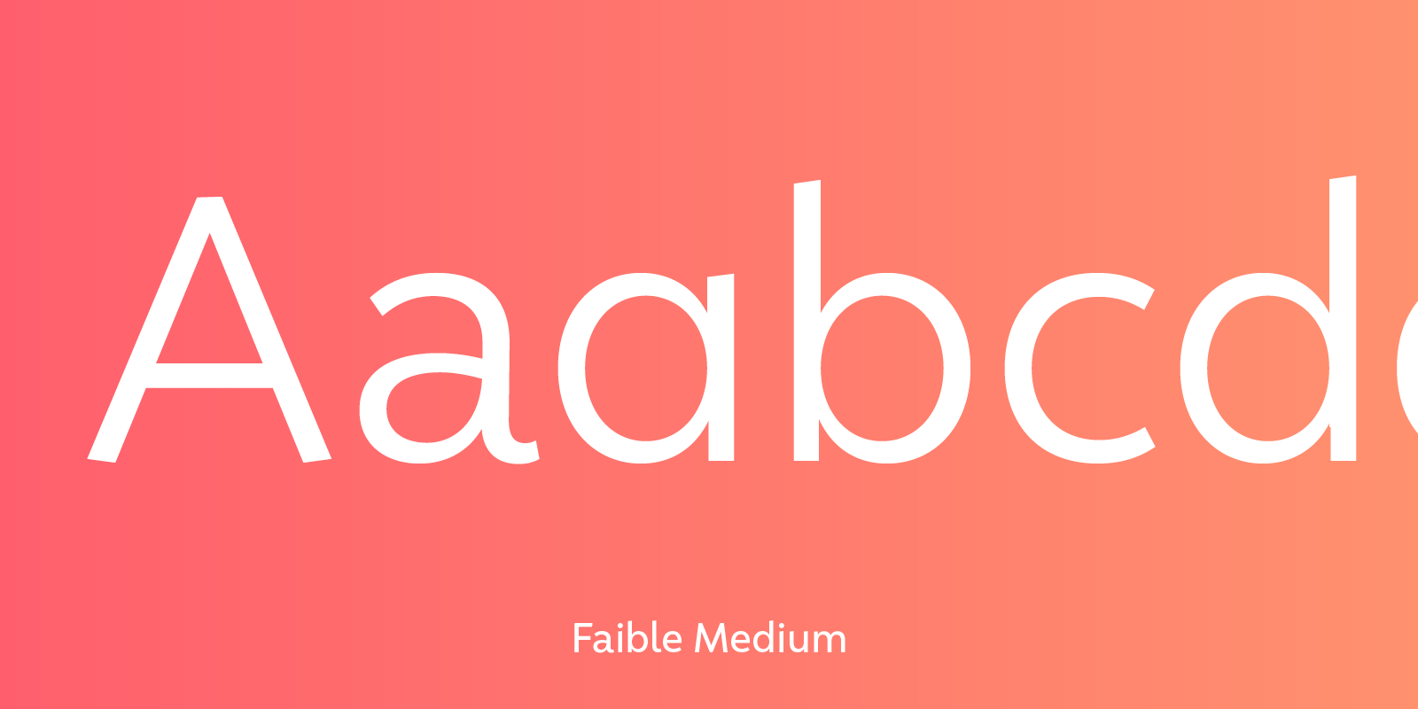 Faible Type Design