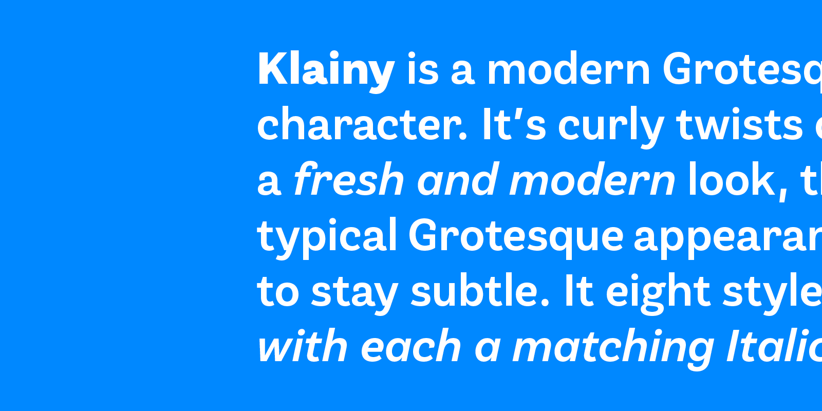 Klainy Type Design